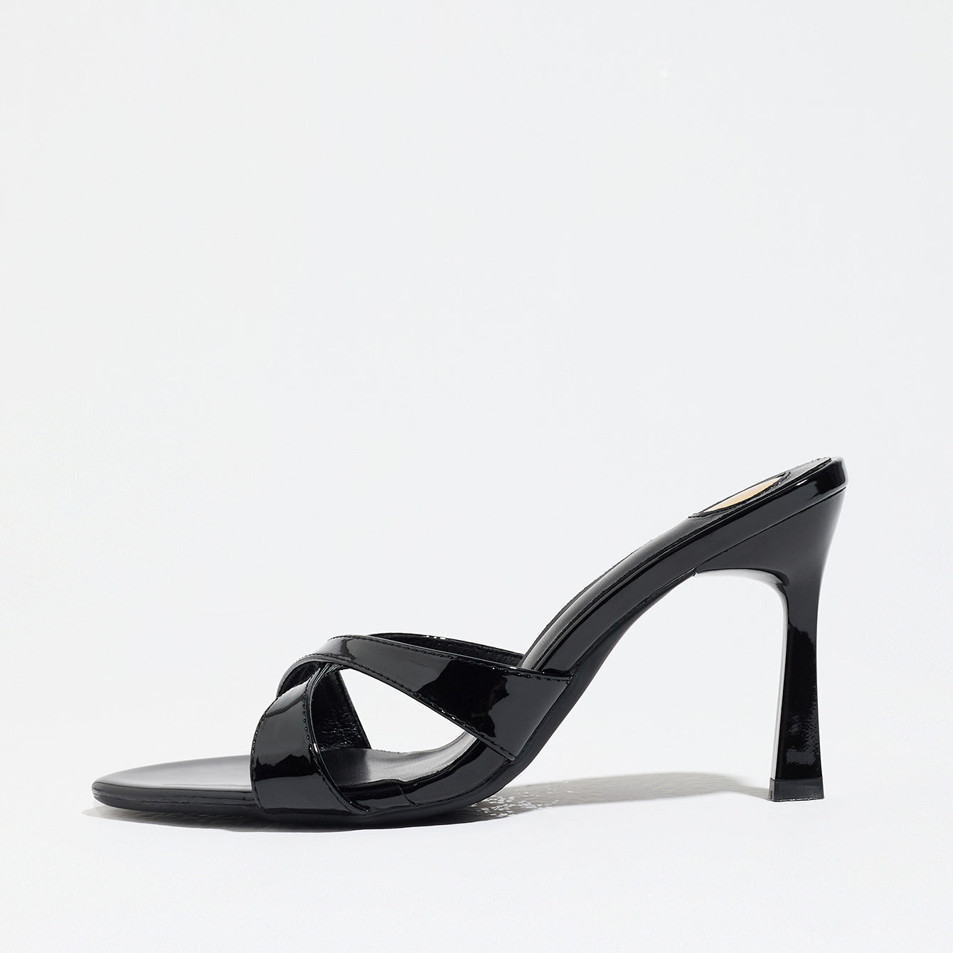 Venasque Cross Strap Stiletto Mule Sandals