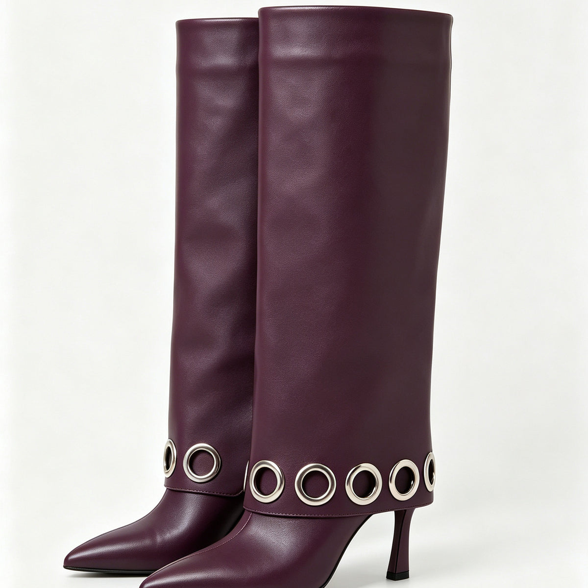 Merano Grommet Panel Knee High Boots