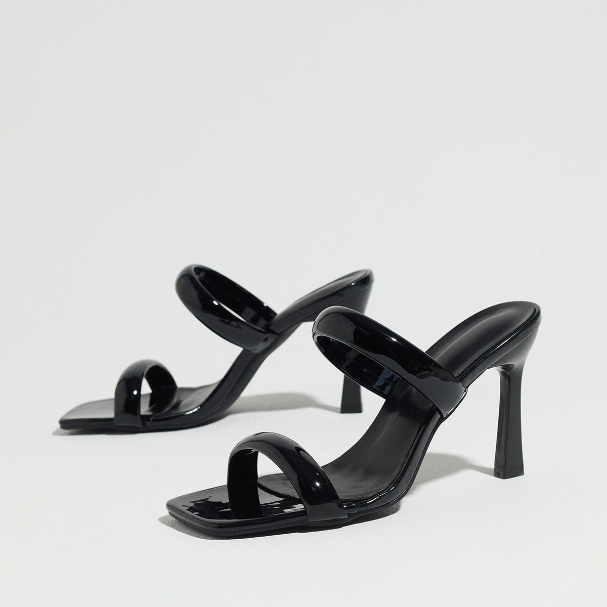 Imola Two Band Square Toe Stiletto Mules