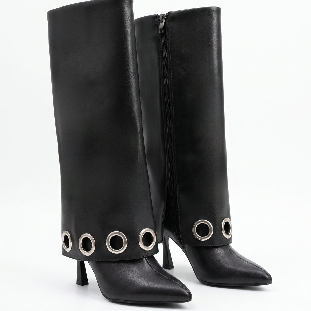 Merano Grommet Panel Knee High Boots