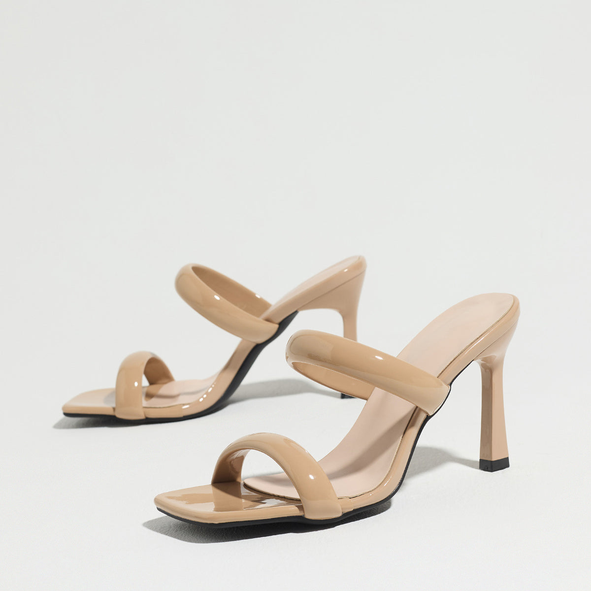 Imola Two Band Square Toe Stiletto Mules