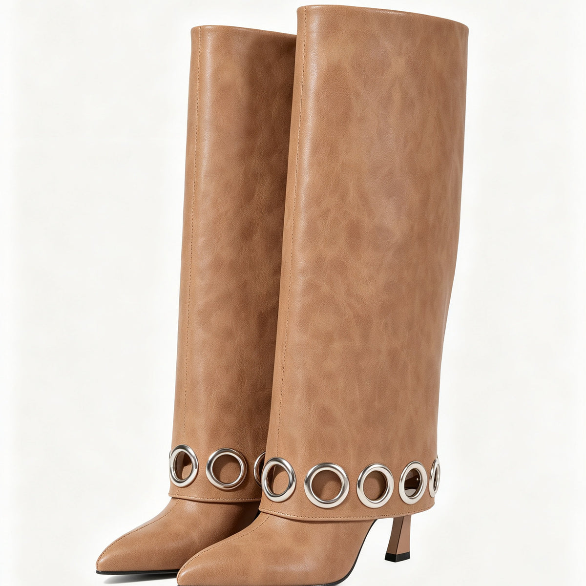 Merano Grommet Panel Knee High Boots