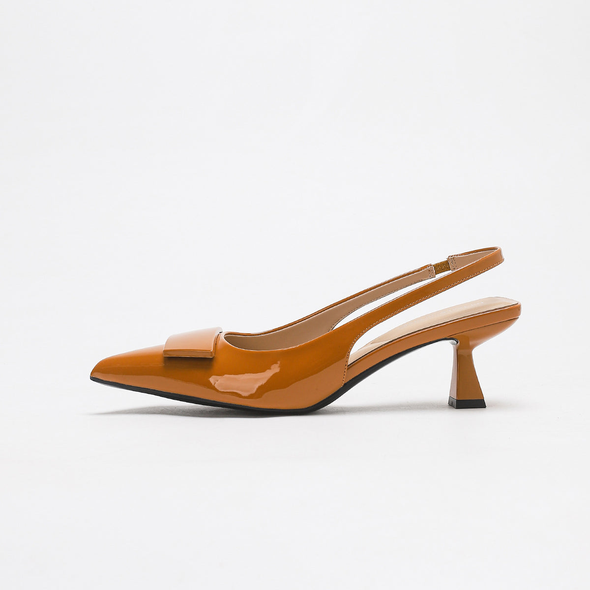 Cascia Folded Bow Low Heel Slingbacks