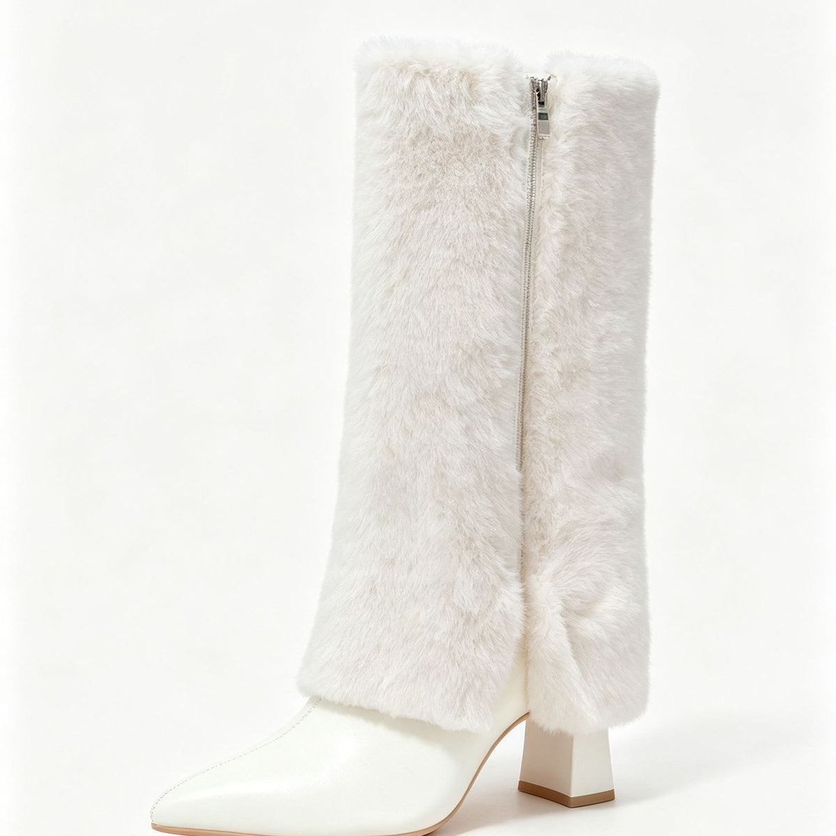 Cassis Faux Fur Fold Over Knee High Boots