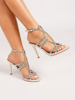 Stresa Crystal T-Strap Stiletto Sandals
