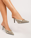 Ghiffa Open Weave Pointed Toe Mules