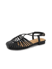 Naxos Gold Caged Flat Slingback Sandals
