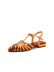 Piraillan Caged T-Strap Low Heel Sandals