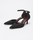 Palamos Crinkled Texture Pointed Toe Heels
