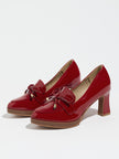 Sarlat Bow Front Block Heel Loafer Pumps