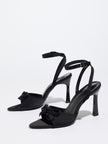 Gaillac Satin Bow Ankle Strap Sandals