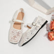 Agde Embroidered Mesh Mary Jane Flats