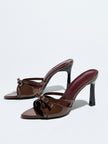 Auteuil Bow Pointed Toe Stiletto Mules