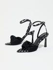 Cazorla Knot Front Polka Dot Heeled Sandals