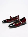 Ravello Cap Toe Pearl Button Mary Jane Flats