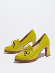 Sarlat Bow Front Block Heel Loafer Pumps