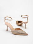 Lazise Crystal Paved Pointed Toe Mules