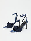 Cazorla Knot Front Polka Dot Heeled Sandals