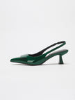 Cascia Folded Bow Low Heel Slingbacks