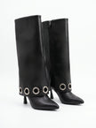Merano Grommet Panel Knee High Boots