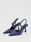 Bretagne Polka Dot Pointed Toe Slingbacks