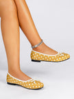 Scilla Polka Dot Pearl Bow Ballet Flats