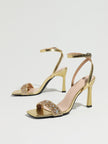 Cadaques Glitter Band Square Toe Sandals