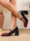 Noto Ombre Square Toe Block Heel Mary Janes