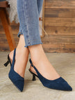Belluno Pointed Toe Slingback Kitten Heels