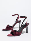 Gaillac Satin Bow Ankle Strap Sandals