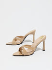 Venasque Cross Strap Stiletto Mule Sandals