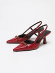 Atrani Croc Horsebit Slingback Pumps