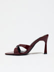Venasque Cross Strap Stiletto Mule Sandals