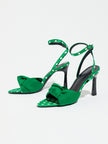 Cazorla Knot Front Polka Dot Heeled Sandals
