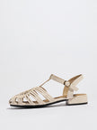 Carrara Woven Closed Toe Block Heel Sandals