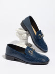 Dinard Croc Embossed Horsebit Loafers
