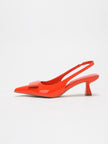 Cascia Folded Bow Low Heel Slingbacks