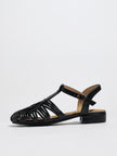 Carrara Woven Closed Toe Block Heel Sandals