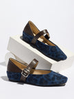 Lucena Leopard Print Square Toe Mary Jane Flats