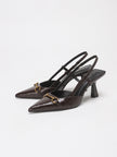 Atrani Croc Horsebit Slingback Pumps