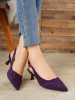 Belluno Pointed Toe Slingback Kitten Heels