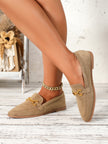 Bolzano Gold Snaffle Bit Slip-On Loafers