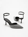 Lazise Crystal Paved Pointed Toe Mules