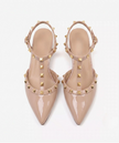 Asolo Studded T-Strap Pointed Flats