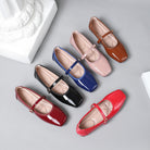 Mescini – six mary jane flats in black, red, pink, blue and brown, US women's sizes